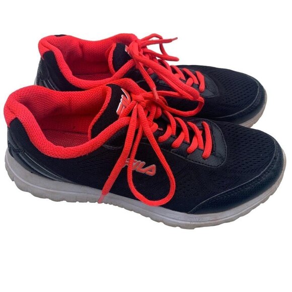 Fila Women’s Black Coral Pink Running Shoes Sneakers 5SR21073-020 Size 8.5 - Picture 1 of 6